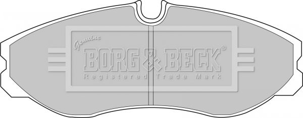 BORG & BECK stabdžių trinkelių rinkinys, diskinis stabdys BBP1436